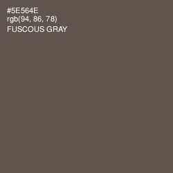#5E564E - Fuscous Gray Color Image